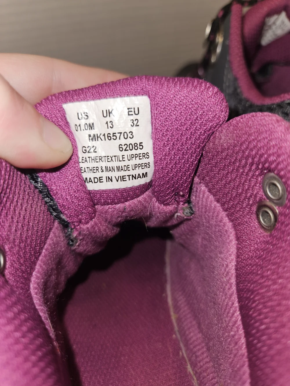 Merrell Gray and Pink Youth Waterproof Hiking Boots